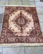 Vintage Tapijt - Beige/Bruin, Gebruikt, 100 tot 150 cm, Wit, Vierkant