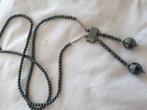 Hematite ketting 85 cm, Sieraden, Tassen en Uiterlijk, Antieke sieraden, Ophalen of Verzenden, Overige materialen, Ketting