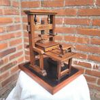 Houten boekenpers op schaal boekendrukpers boekdrukpers, Antiek en Kunst, Antiek | Gereedschap en Instrumenten, Ophalen of Verzenden