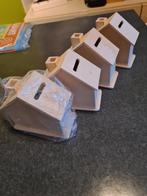 Houten Spaarpot Huisjes -, Verzamelen, Spaarpotten, Ophalen, Nieuw, Hout, Object of Gebouw