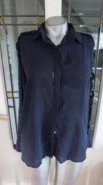 marine blauwe blouse met opengewerkte kanten mouw M/L, Maat 38/40 (M), Ophalen of Verzenden, Zo goed als nieuw, Golden live