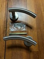 Geveerde deurkruk (5 identieke complete sets), Doe-het-zelf en Verbouw, Hang- en Sluitwerk, Ophalen of Verzenden, Nieuw, Rvs, Klink of Kruk