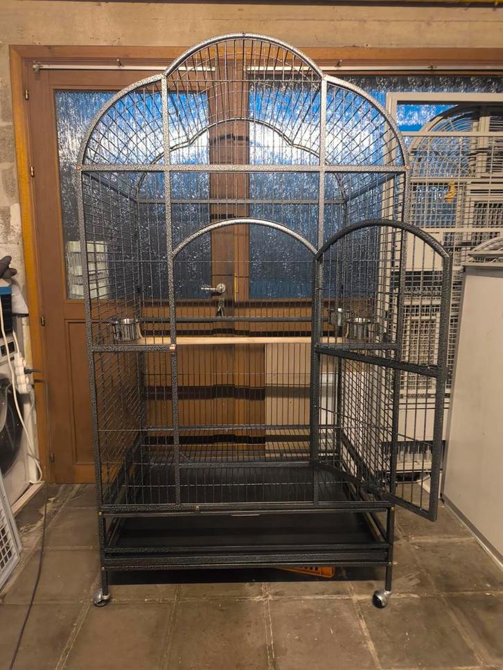 Papegaaienkooi xxl 3 maand oud, Dieren en Toebehoren, Vogels | Hokken en Kooien, Zo goed als nieuw, Vogelkooi, Metaal, Ophalen