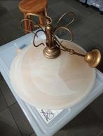 Hanglamp met koper hang gedeelte, Huis en Inrichting, Lampen | Hanglampen, Ophalen of Verzenden, Zo goed als nieuw, Minder dan 50 cm