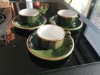 Set van 3 Espresso Kop en Schotel - Apilco & Belgodere, Gebruikt, Ophalen of Verzenden, Overige stijlen, Kop(pen) en/of Schotel(s)