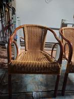 2 rieten stoelen in goede staat, Huis en Inrichting, Stoelen, Ophalen, Twee, Bruin, Old school