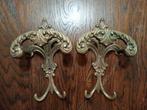 Vintage Messing Wandhaken Brocante Stijl - 2 Stuks, Ophalen
