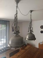 Industriële metalen, ijzeren hanglamp 2 stuks, Ophalen, Zo goed als nieuw, Metaal, Minder dan 50 cm