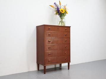 Deense ladekast | Teak | 6 lades | Vintage beschikbaar voor biedingen