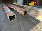 Stalen kokers  2 stuks  8x8cm x  267.5cm lengte, Doe-het-zelf en Verbouw, Metalen, Ophalen, Gebruikt, IJzer
