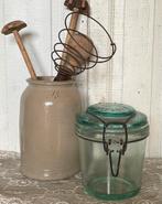 Brocante oude Franse weckpot L’ IDEALE 750 ml, Antiek en Kunst, Ophalen of Verzenden