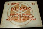 Yamaha DT125 LC 1982 motorcycle service manual DT 125, Ophalen of Verzenden, Yamaha