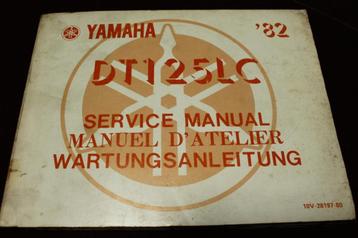 Yamaha DT125 LC 1982 motorcycle service manual DT 125 beschikbaar voor biedingen