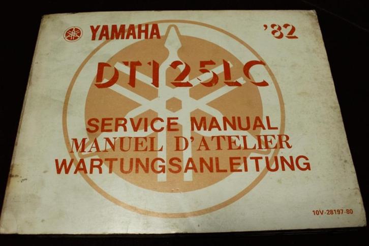 Yamaha DT125 LC 1982 motorcycle service manual DT 125, Motoren, Handleidingen en Instructieboekjes, Yamaha, Ophalen of Verzenden