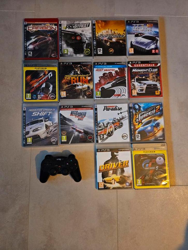 Playstation 3 Complete Set, Spelcomputers en Games, Spelcomputers | Sony PlayStation 3, Zo goed als nieuw, Slim, 320 GB, Met 1 controller