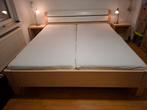 Te koop 2 persoons bed, 180x200, Huis en Inrichting, Slaapkamer | Bedden, Ophalen, Gebruikt, Tweepersoons, Hout