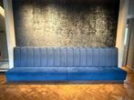 Blauwe eettafel bank, Huis en Inrichting, Ophalen, Gebruikt, Minder dan 75 cm, Rechte bank