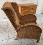 Grote rieten/rotan stoel, Ophalen, Zo goed als nieuw, Rotan