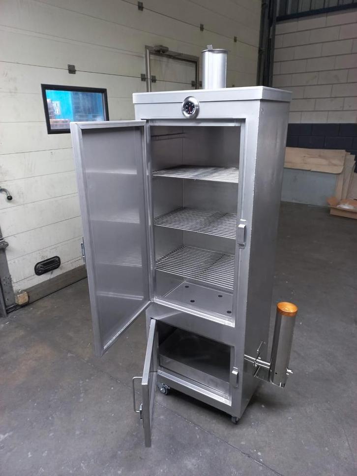 RVS rookkast voor paling en zalm, Tuin en Terras, Barbecue-accessoires, Nieuw, Ophalen