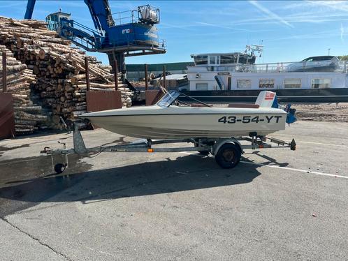 Zeer nette fletcher speedboot., Watersport en Boten, Vis- en Consoleboten, Zo goed als nieuw, 6 meter of meer, Benzine, Binnenboordmotor