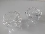 Kristallen Waxinelichthouders Adria Rose - Set van 2, Overige materialen, Ophalen of Verzenden, Zo goed als nieuw, Wit