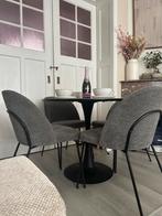 Set van 4 grijze eetkamerstoelen / dining chairs van MOOS, Huis en Inrichting, Stoelen, Ophalen, Gebruikt, Vier