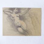 Claes Huisman (1885-1973) tekening naakt model en portret, Verzenden