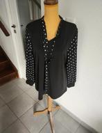 Blouse, zwart/wit, maat 42/44, Ophalen of Verzenden, Zo goed als nieuw, Maat 42/44 (L), Zwart