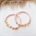 NIEUW! Schattige kinderarmbandjes met naamletter en madelief, Ophalen of Verzenden, Nieuw, Ketting