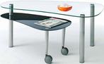 Glazen tafel, Huis en Inrichting, Ophalen, Minder dan 50 cm, Rechthoekig, Glas