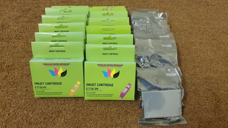 Epson inkt cartridges T1812 --T1813 en T1814, Computers en Software, Printerbenodigdheden, Nieuw, Cartridge, Ophalen of Verzenden