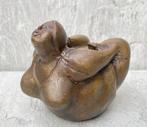 Brons beeld vrouw in yoga houding, Ophalen of Verzenden