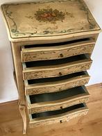 Vintage commode met bloemmotief, Huis en Inrichting, Ophalen, Minder dan 50 cm, Gebruikt, Minder dan 25 cm