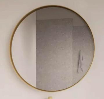 Spiegel Ink rond 120 cm mat goud kader beschikbaar voor biedingen
