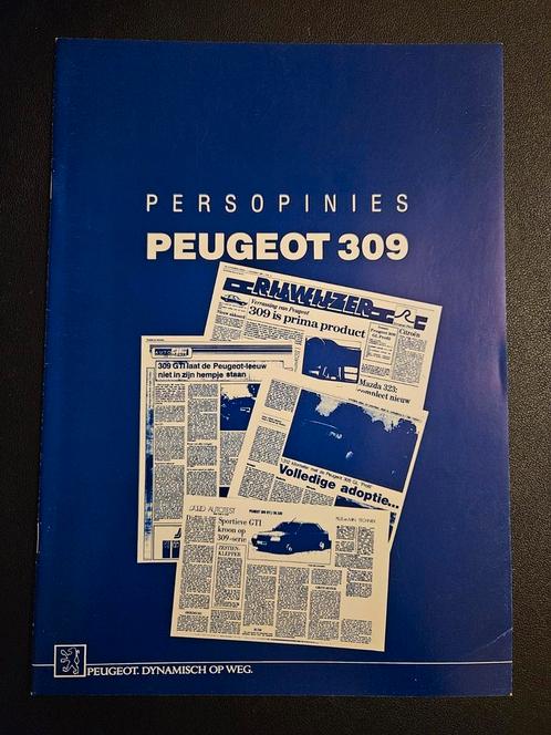 Brochure (intern) Peugeot 309 in de pers 1989, Boeken, Auto's | Folders en Tijdschriften, Zo goed als nieuw, Peugeot, Ophalen of Verzenden