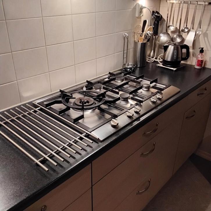 ATAG kookplaat, Witgoed en Apparatuur, Kookplaten, Gebruikt, Inbouw, Gas, 5 kookzones of meer, Ophalen