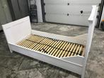 Oud Grenen (logeer) bed, Gebruikt, Matras, 85 tot 100 cm, Ophalen