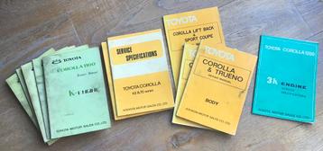 Werkplaatsboeken toyota corolla 1100+1200 (1968-1976) beschikbaar voor biedingen