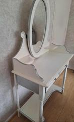 kaptafel wit met zilver, Huis en Inrichting, Tafels | Kaptafels, Ophalen, Gebruikt, Barok, 50 tot 100 cm