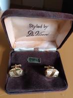 Vintage DaVinci Manchetknopen - 22CT Verguld, Ophalen of Verzenden, Gebruikt, Overige materialen, Verguld
