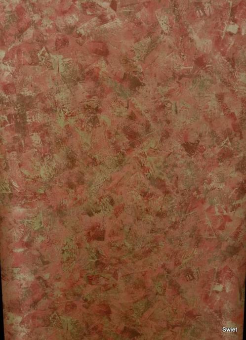 12877 Vintage goud osserook rood behang wallpaper swiet, Huis en Inrichting, Stoffering | Behang, Rood, Verzenden