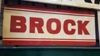 Origineel vintage USA reclamebord, tin sign van Brock️️️️️️⛽, Reclamebord, Gebruikt, ., Ophalen of Verzenden