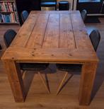 Steigerhouten Eettafel + 4 Stoelen - 149x96, Huis en Inrichting, Tafels | Eettafels, Ophalen, Rechthoekig, 50 tot 100 cm