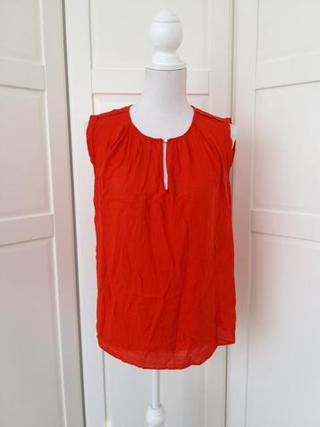 Massimo Dutti terra oranje luchtige top, maat 38 M beschikbaar voor biedingen