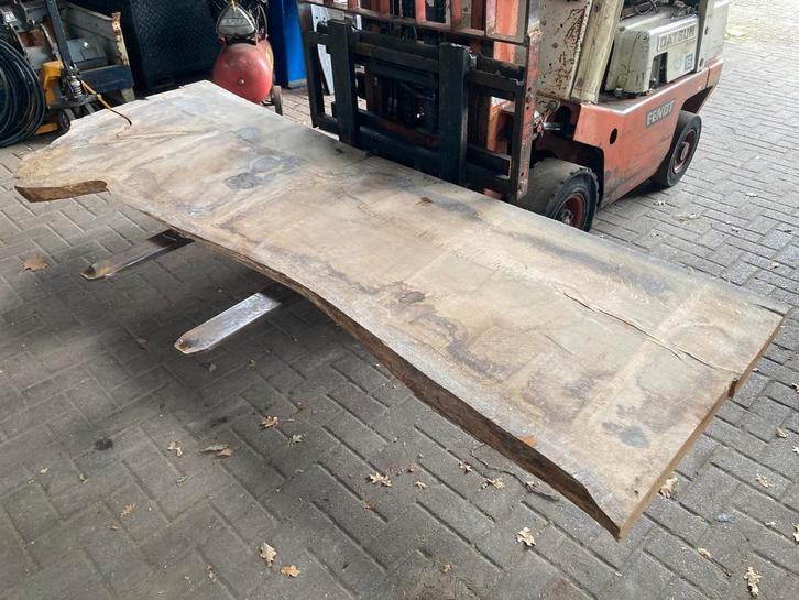 Eiken Boomstam blad 2.80 x 0,85 m, Doe-het-zelf en Verbouw, Hout en Planken, Zo goed als nieuw, Plank, Eiken, 250 tot 300 cm, 50 mm of meer