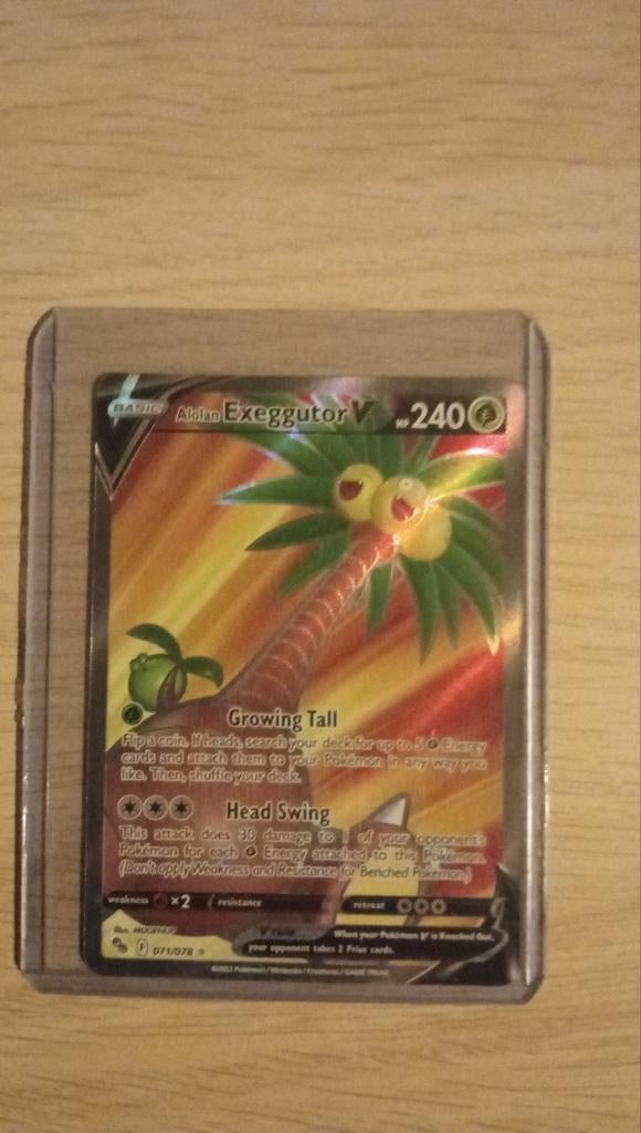 Zeldzame Pokemon Exeggutor V kaart, Ophalen