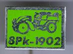 8 PK-1902 groen op aluminium oldtimer auto speldje ( A_001 ), Verzamelen, Speldjes, Pins en Buttons, Verzenden, Zo goed als nieuw
