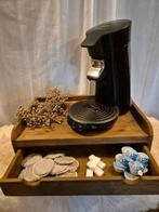 Koffiebar teakhouten bak met lade, Ophalen of Verzenden