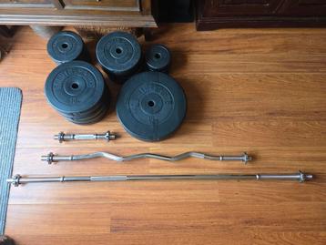 Gorilla Sports halterset kunststof schijven 125 kg  beschikbaar voor biedingen