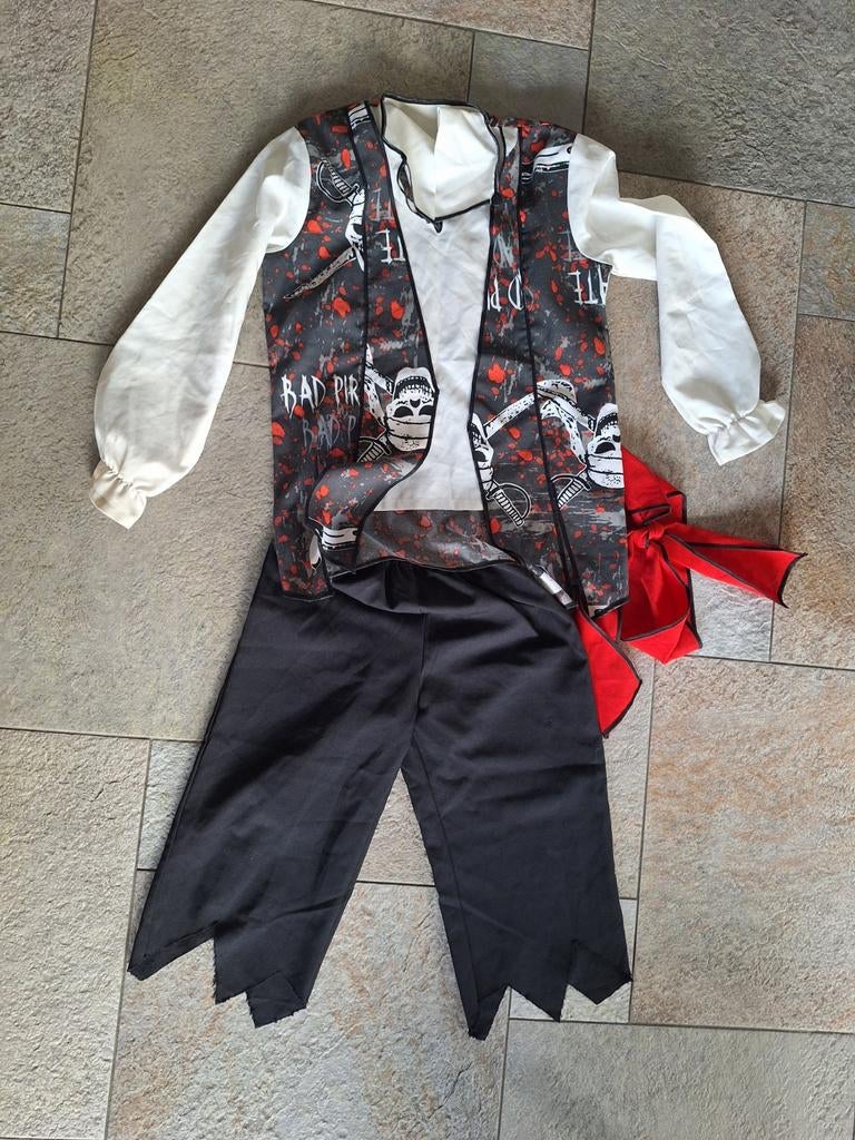 Carnaval piratenpak maat 152, Ophalen of Verzenden, Zo goed als nieuw, Carnaval